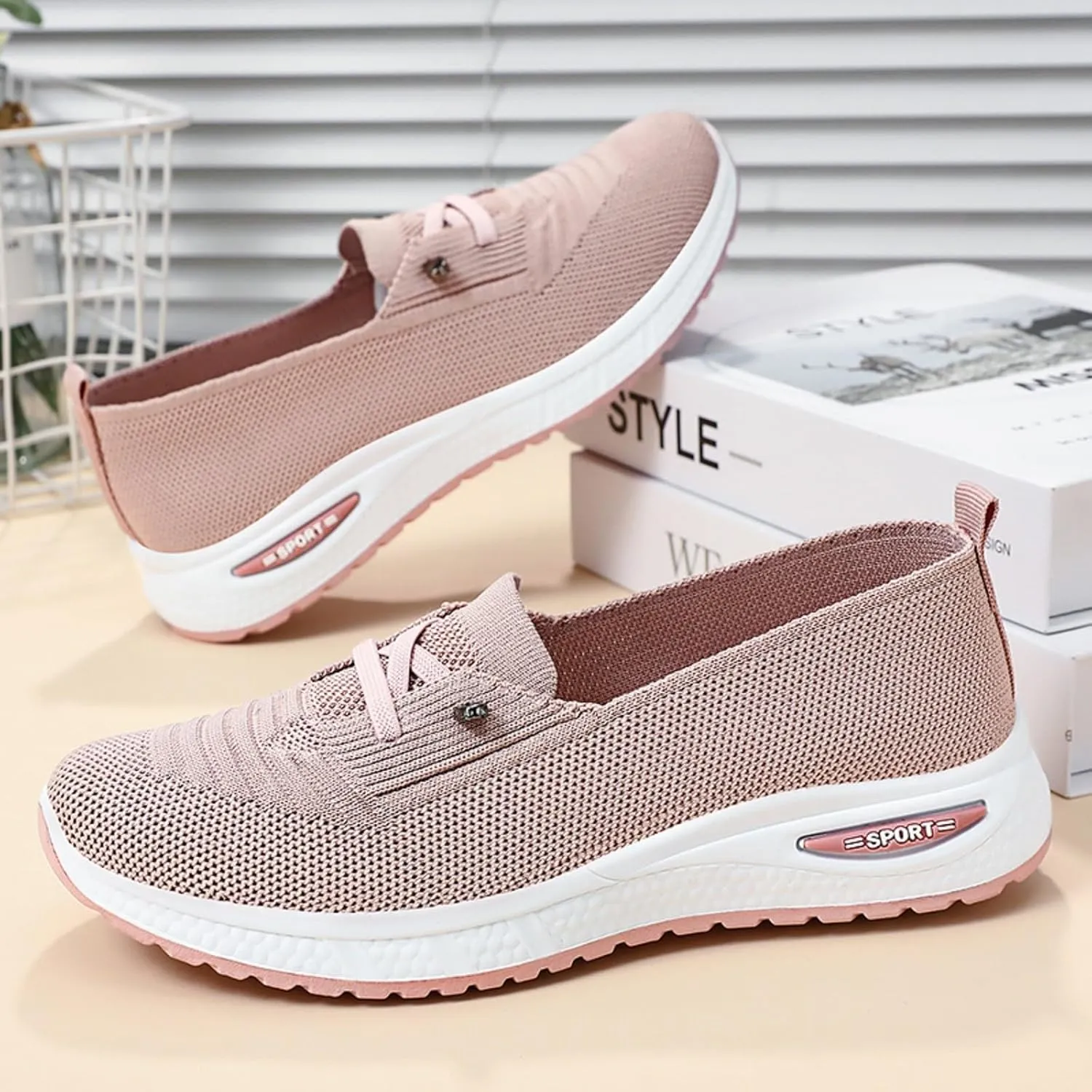Women Comfy Orthopedic Walking Shoes 2025 Wide Width Comfortable Lightweight Orthopedic Shoes Non Slip Lightweight Breathable Slip On Arch Support Retro Sneakers