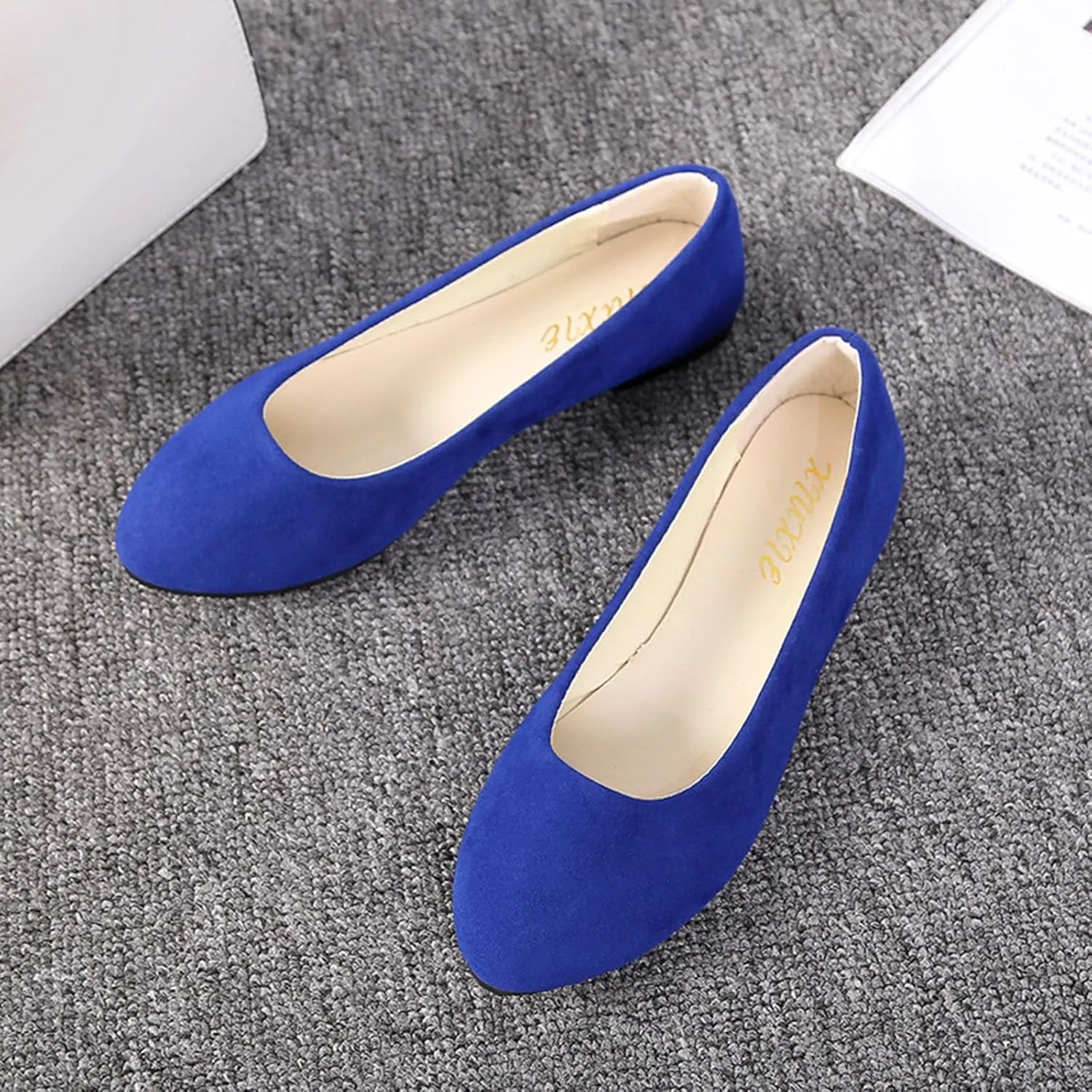 Women Flat Shoes Slip On Comfortable Walking Ballerina Shoes Cute Ballet Flats Ladies Portable Pumps Low Wedge Loafers