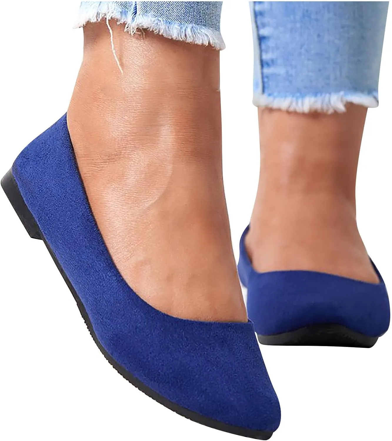 Women Flat Shoes Slip On Comfortable Walking Ballerina Shoes Cute Ballet Flats Ladies Portable Pumps Low Wedge Loafers