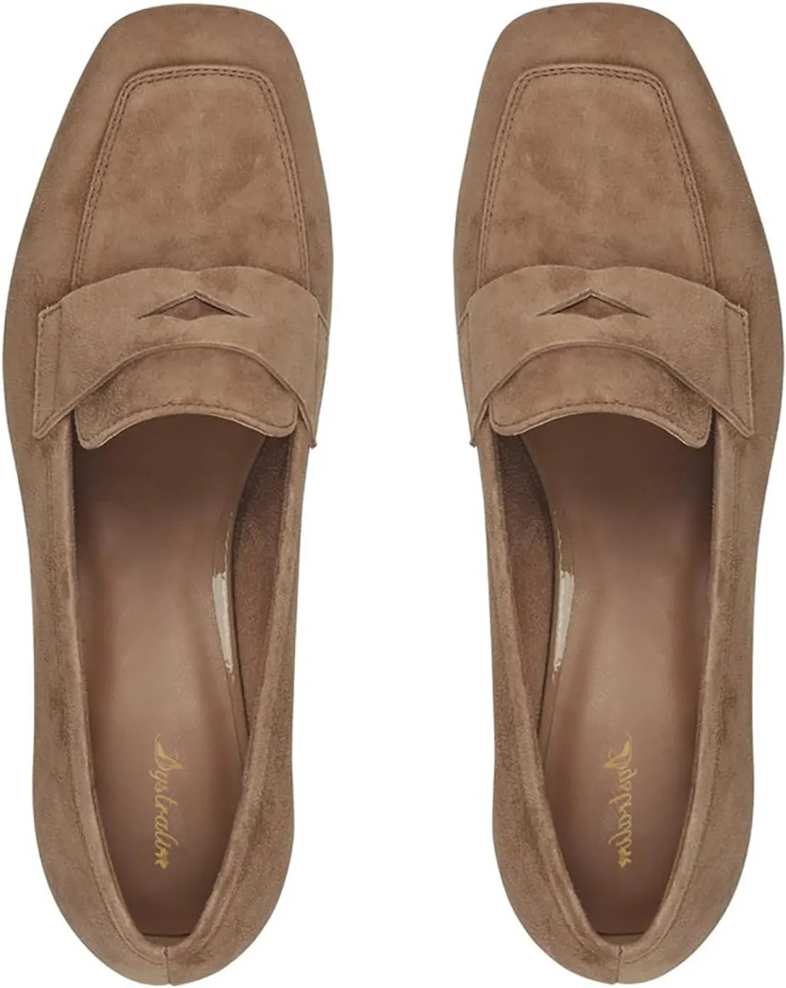 Women Low Chunky Heel Loafers Shoes Square Toe Matte Slip On Penny Loafers 1 inch Block Low Heel Dress Shoes Casual Classic Comfy Loafer Pumps Office Ladies Work Basic 4-11 M US