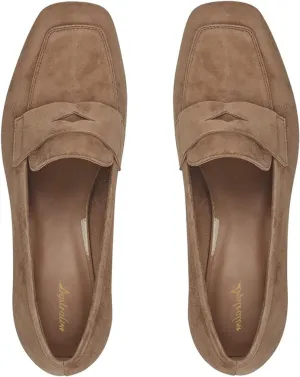 Women Low Chunky Heel Loafers Shoes Square Toe Matte Slip On Penny Loafers 1 inch Block Low Heel Dress Shoes Casual Classic Comfy Loafer Pumps Office Ladies Work Basic 4-11 M US