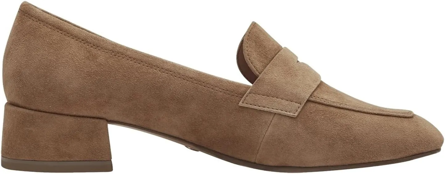 Women Low Chunky Heel Loafers Shoes Square Toe Matte Slip On Penny Loafers 1 inch Block Low Heel Dress Shoes Casual Classic Comfy Loafer Pumps Office Ladies Work Basic 4-11 M US
