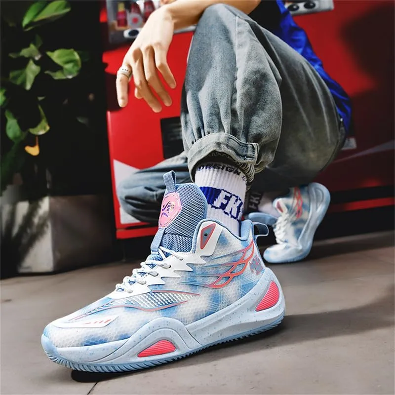Womens Basketball Shoes for Men High Top Breathable Non Slip Unisex-Adult Outdoor Sneakers Youth Fashion Running Shoes