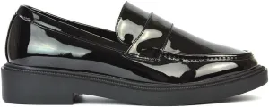 Womens Black Loafers Shoes Ladies Flat Low Heel Comfort Flexible Cushoined Sole Casual School Work Office Pumps Size 5-10