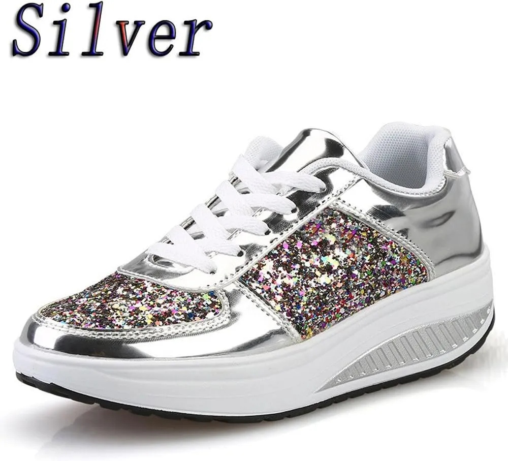 Women's Fashion Platform High Top Sneakers Zapatos para Mujer Comodos De Fiesta Wide Width Sneakers for Women Slip Ons Sneakers for Women Shoes for Wedding Guest Women Comfy Fall