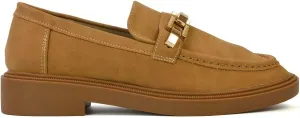 Womens Low Heel Loafers Ladies Slip On Cussioned Flexible Sole Chain Casual Work School Office Shoes Size 5-10