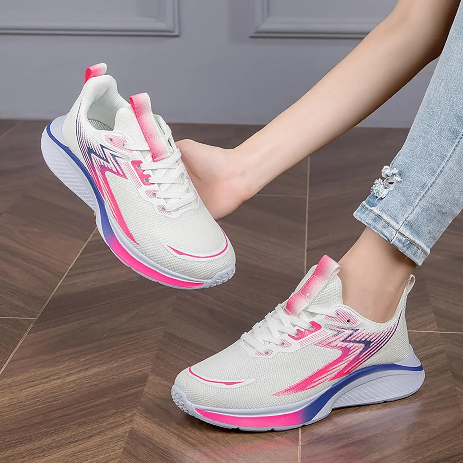 Womens Non Slip Slip On Shoes Casual Walking Sneakers Lightweight Canvas Comfortable Flat Fashion Loafers