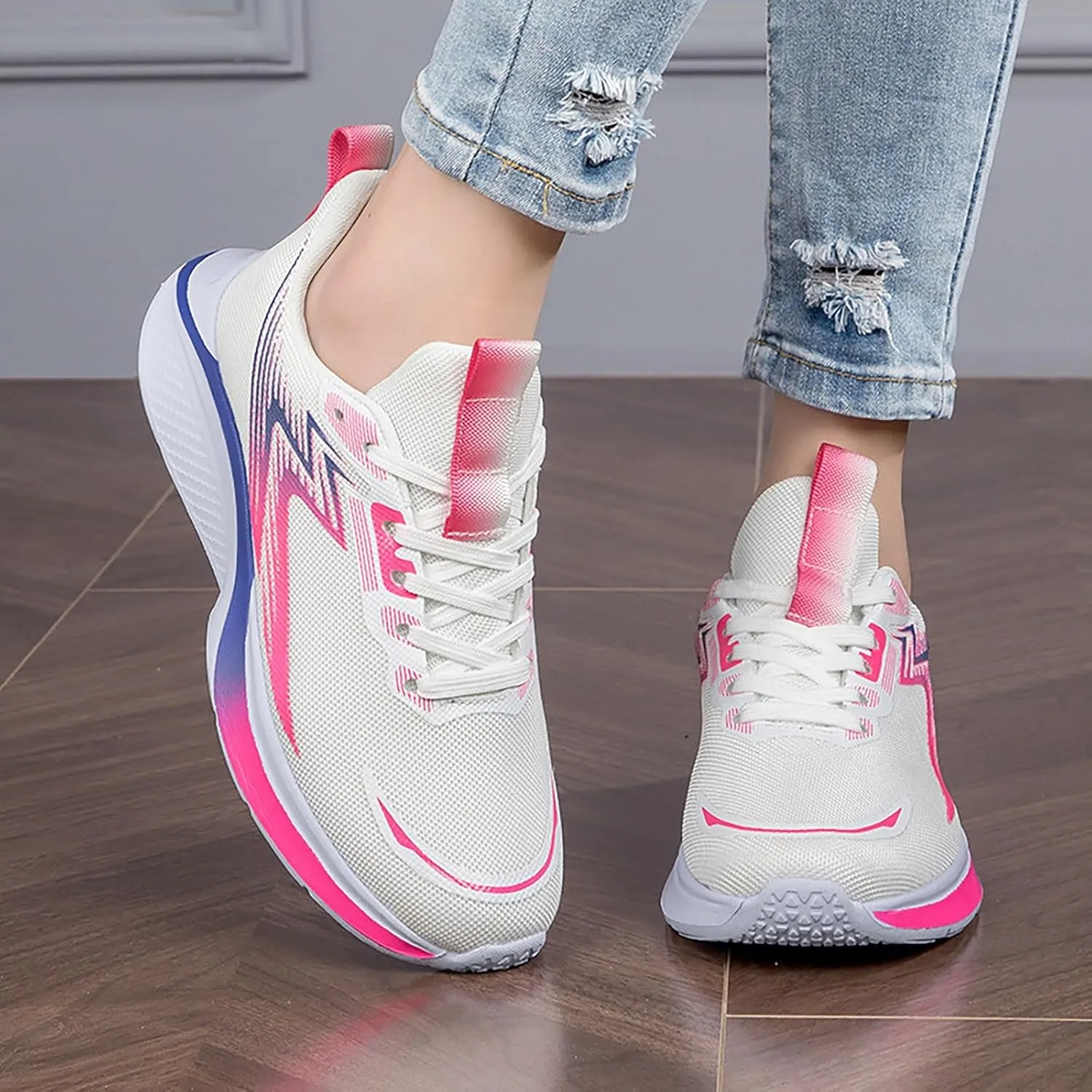 Womens Non Slip Slip On Shoes Casual Walking Sneakers Lightweight Canvas Comfortable Flat Fashion Loafers