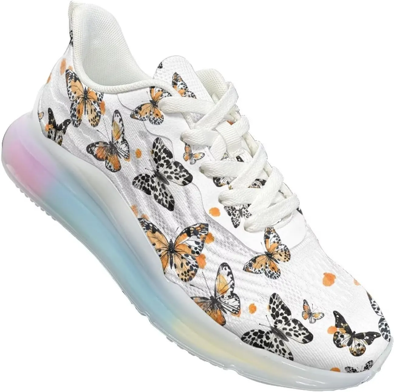 Womens Running Shoes Lightweight Air Cushion Tennis Basketball Walking Sneakers Lace Up Fashion Breathable Casual Shoes Sports Gym Fitness Sneakers US Size6-11