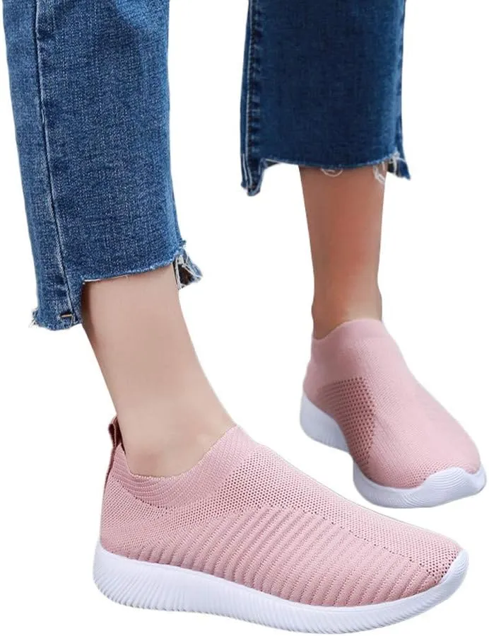 Womens Slip On Walking Shoes Lightweight Breathable Non Slip Mens Dress Shoes Lightweight Casual Work Shoes Dress Sneakers Brown Tennis Shoe Casual Loafers