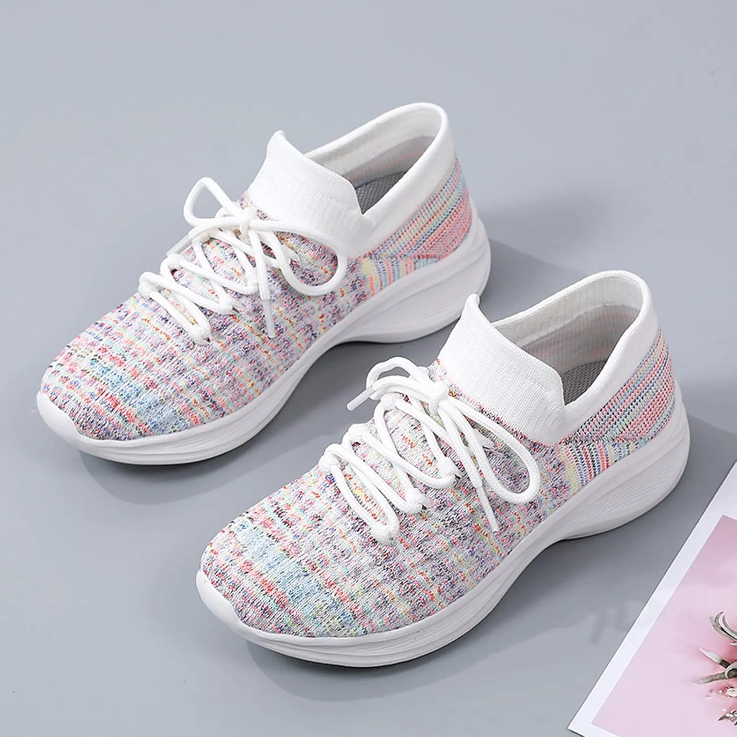 Women's Sneakers Wide Pull On Sneakers Womens All Black Women's Tennis Shoes 8.5 Walking Business Casual Women Wide Sneakers Zapatos Comodos Y Elegantes para Mujer De Vestir