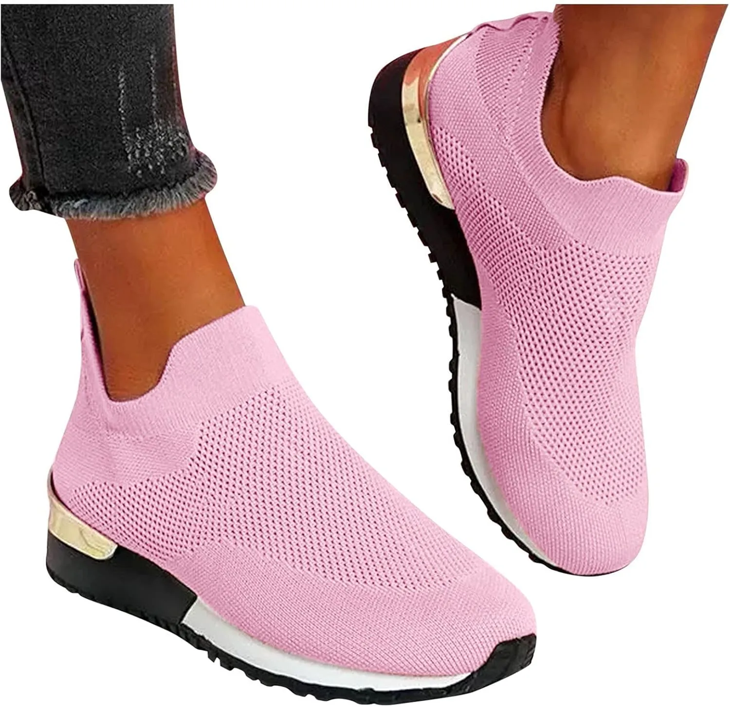Womens Tennis Shoes Mesh Women Casual Shoes High Top Sneakers Men's KnitFlex Breeze Mesh Sneakers Oxfords Lace Basketball Shoe Loafers Dress Shoe