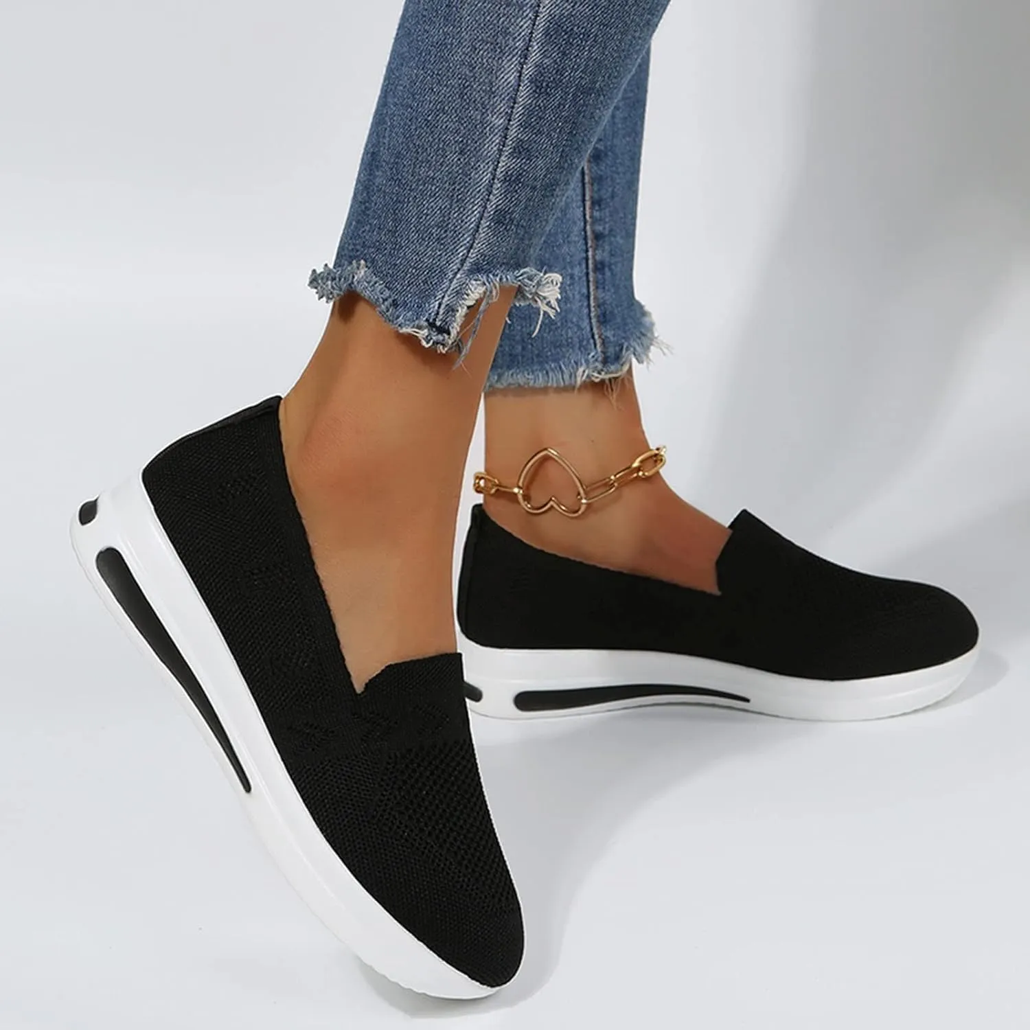 Women's Walking Shoes Orthopedic Sneakers Casual Platform Mesh Loafers Breathable Mesh Running Shoes Comfortable Sneakers