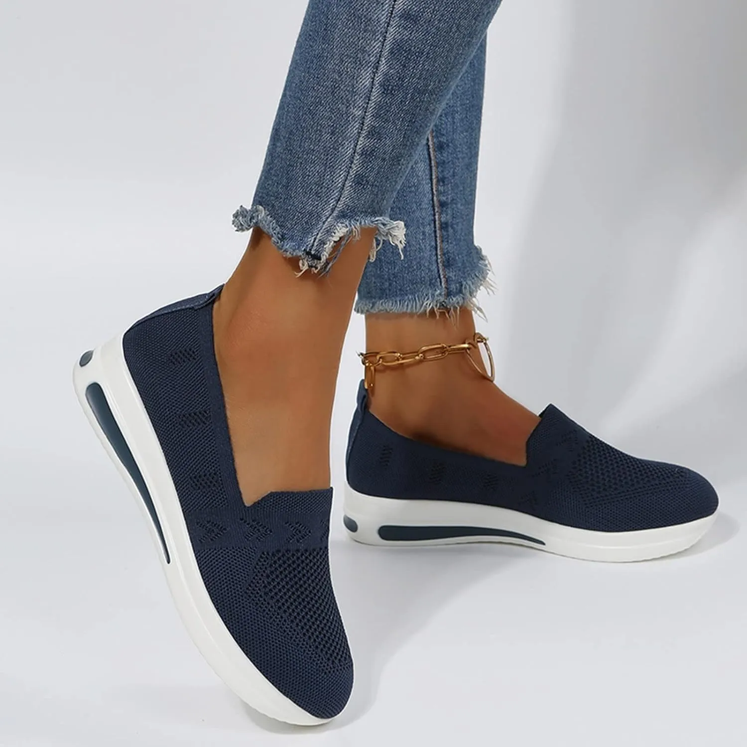 Women's Walking Shoes Orthopedic Sneakers Casual Platform Mesh Loafers Breathable Mesh Running Shoes Comfortable Sneakers