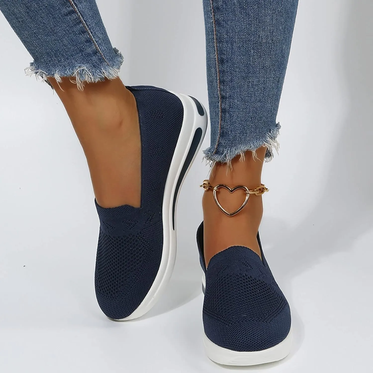 Women's Walking Shoes Orthopedic Sneakers Casual Platform Mesh Loafers Breathable Mesh Running Shoes Comfortable Sneakers