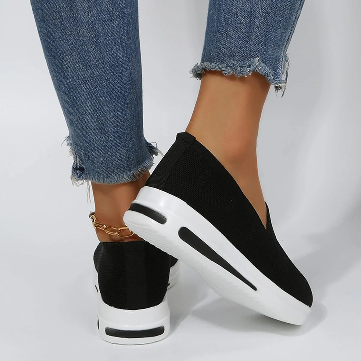 Women's Walking Shoes Orthopedic Sneakers Casual Platform Mesh Loafers Breathable Mesh Running Shoes Comfortable Sneakers