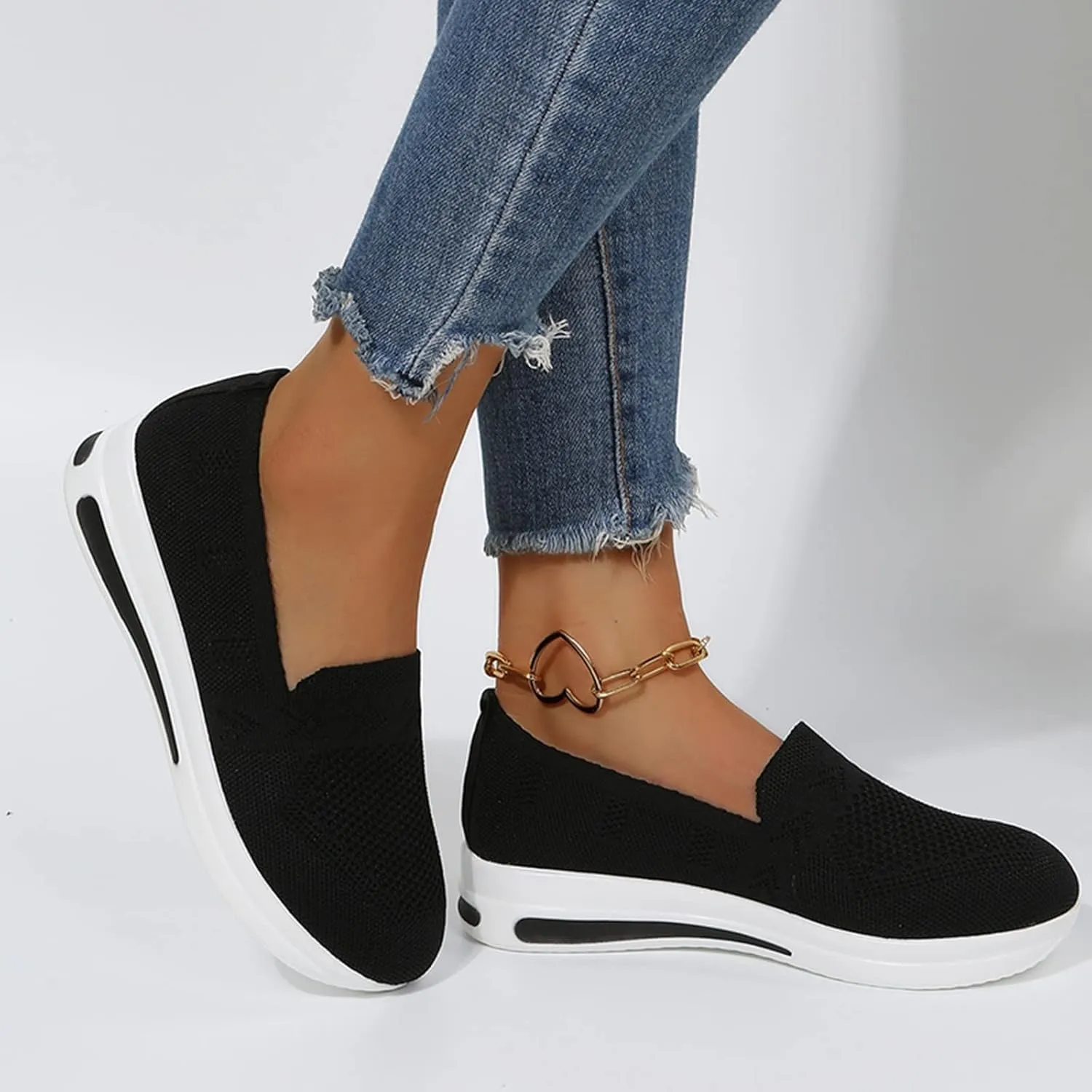 Women's Walking Shoes Orthopedic Sneakers Casual Platform Mesh Loafers Breathable Mesh Running Shoes Comfortable Sneakers