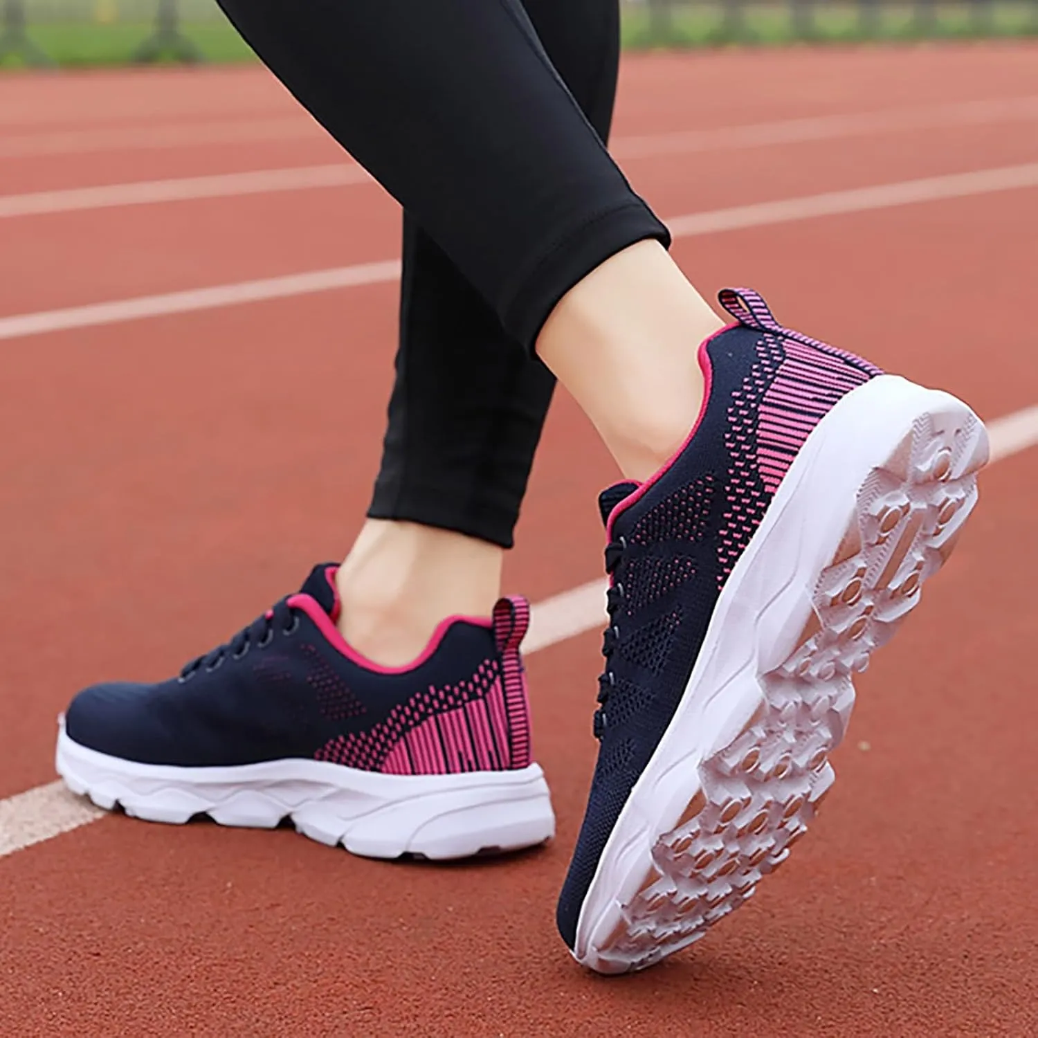 ZSpzx Orthopedic Platform Sneakers for Women Lace Up Slip-on Cushioned Footbed Jogging Tennis Sneaker Padded Insole Plantar Fasciitis Arch Support Casual Wedge Shoes Air Cushioned Walking Shoe