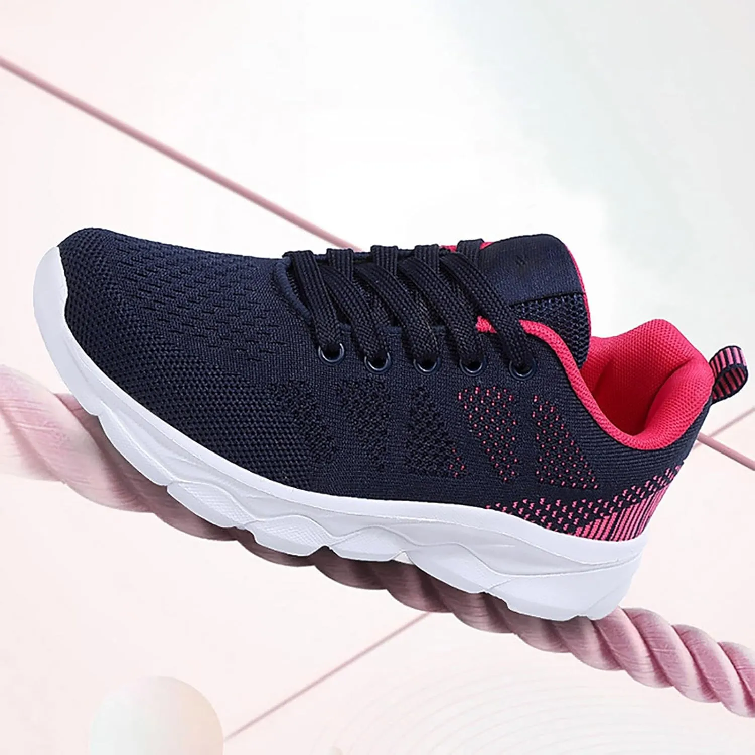 ZSpzx Orthopedic Platform Sneakers for Women Lace Up Slip-on Cushioned Footbed Jogging Tennis Sneaker Padded Insole Plantar Fasciitis Arch Support Casual Wedge Shoes Air Cushioned Walking Shoe
